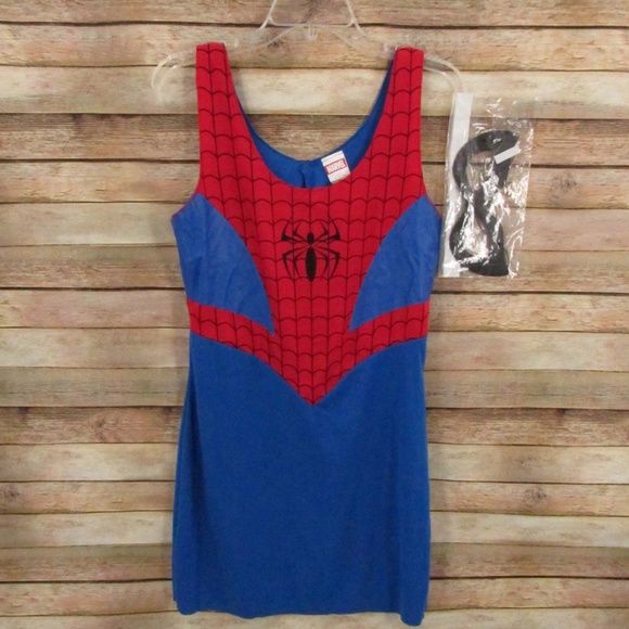 Marvel Dresses & Skirts - Marvel Spiderman Costume Dress & Mask Adult